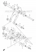 BIELLETTE D'AMORTISSEUR pour Suzuki RMX 250 1998