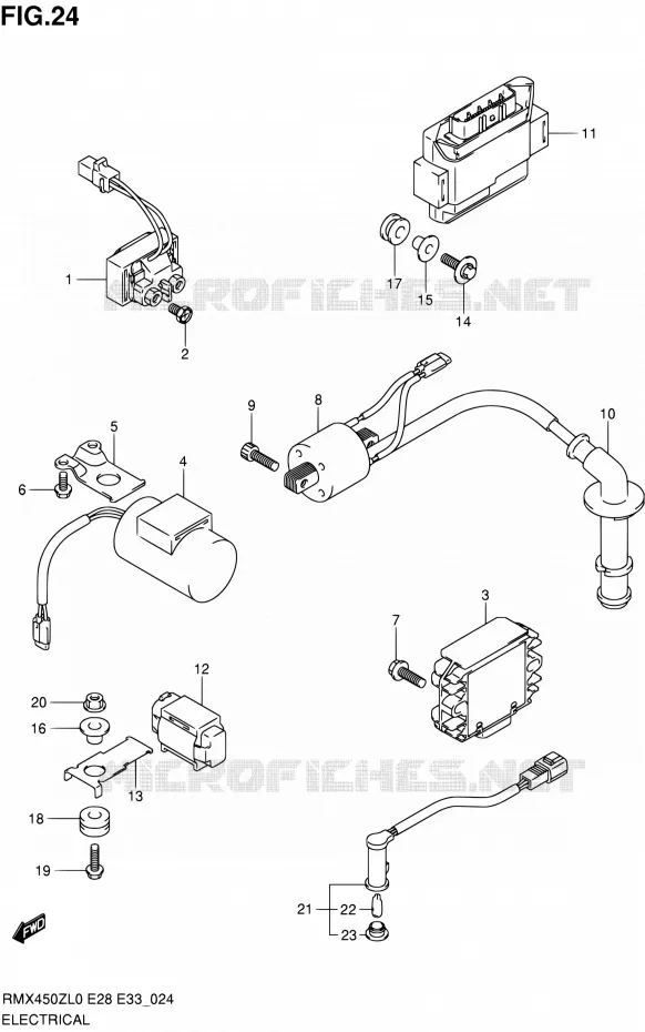 PARTIE ELECTRIQUE Suzuki MOTO 450 RMX 2011  RMX450Z L0 (E03,E28,E33)