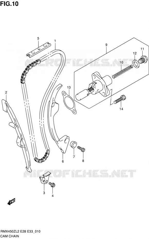 DISTRIBUTION Suzuki MOTO 450 RMX 2012  RMX450ZL2(E03,E28,E33)