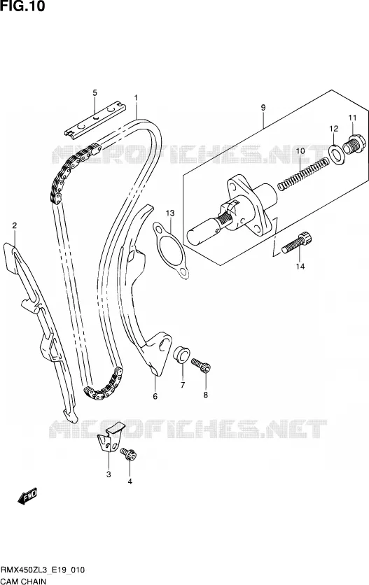 DISTRIBUTION Suzuki MOTO 450 RMX 2013  RMX450Z L3 (E19)