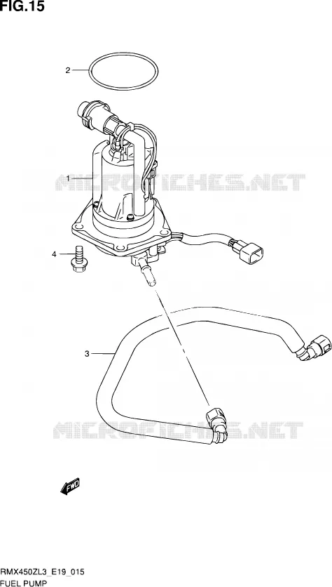 POMPE A ESSENCE Suzuki MOTO 450 RMX 2012  RMX450Z L3 (E19)