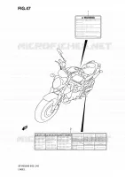 ETIQUETTE (MODEL K9) pour Suzuki GLADIUS 650 2009