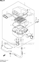 FILTRE A AIR (SFV650L3 E21) pour Suzuki GLADIUS 650 2016