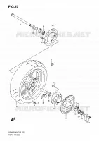 ROUE ARRIERE (SFV650K9/UK9/L0/UL0) pour Suzuki GLADIUS 650 2009