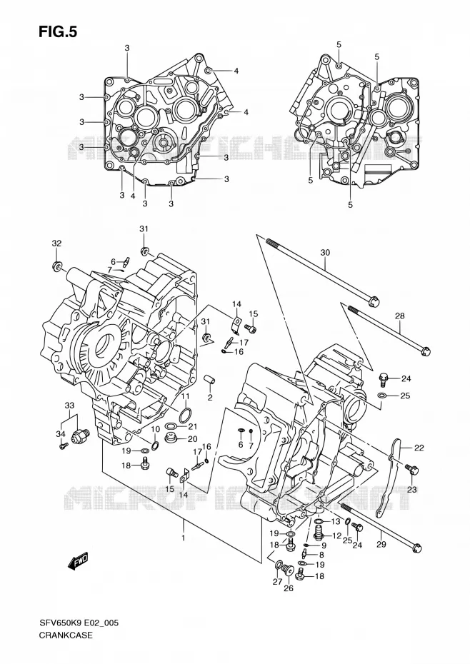 CARTER Suzuki MOTO 650 GLADIUS 2009  SFV650UK9(E24)