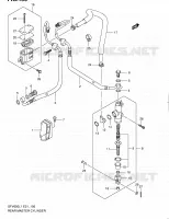 MAITRE CYLINDRE ARRIERE (SFV650UAL1 E21) pour Suzuki GLADIUS 650 2011