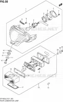 ENSEMBLE FEU ARRIERE (SFV650L2 E21) pour Suzuki GLADIUS 650 2012