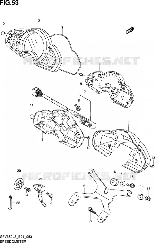 COMPTEUR (SFV650L3 E24) Suzuki MOTO 650 GLADIUS 2013  SFV650U L3 (E24)