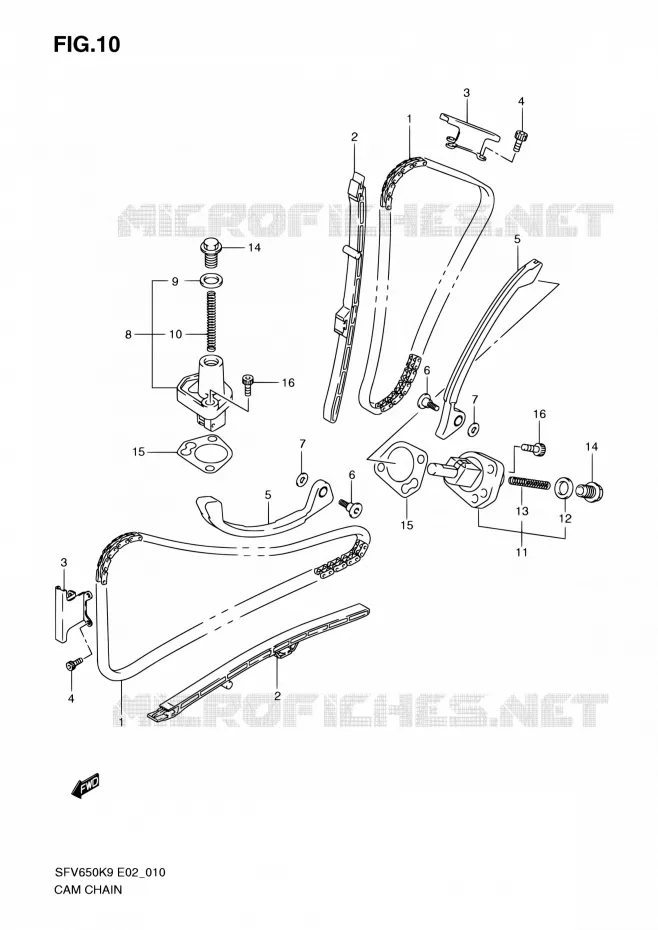 DISTRIBUTION Suzuki MOTO 650 GLADIUS 2009  SFV650UAK9(E19)