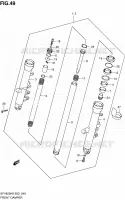 AMORTISSEUR AVANT (SFV650K9/UK9/L0/UL0) pour Suzuki GLADIUS 650 2009