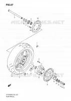 ROUE ARRIERE (SFV650K9/UK9/L0/UL0) pour Suzuki GLADIUS 650 2009