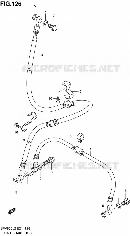 DURITE DE FREIN AVANT (SFV650UL2 E21) Suzuki MOTO 650 GLADIUS 2012  SFV650UAL2(E21)