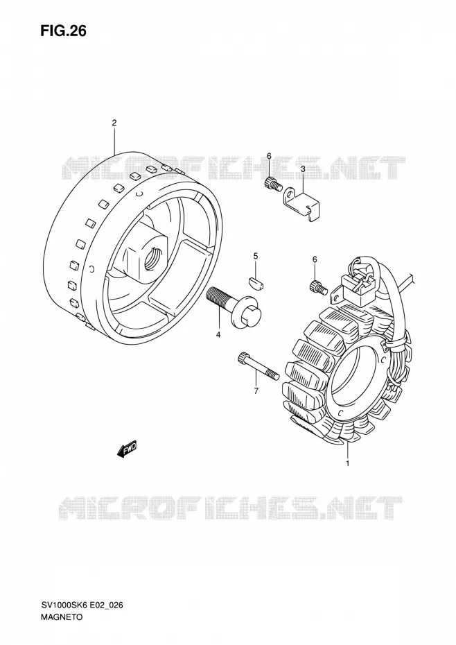 ALLUMAGE ROTOR - STATOR Suzuki MOTO 1000 SV-S 2006  SV1000SK6(E19)