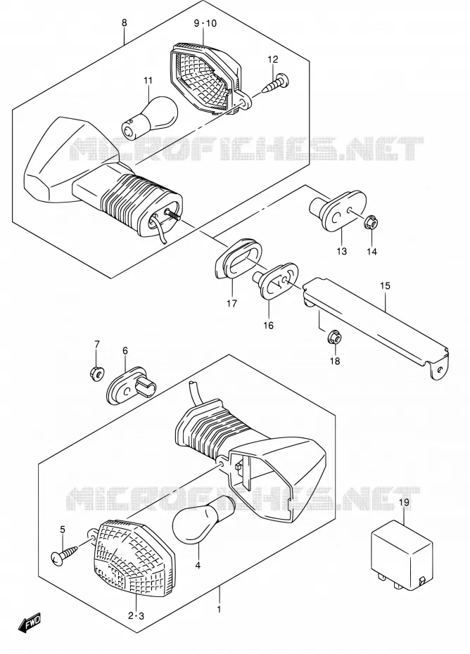 CLIGNOTANTS (SV1000S/S1/S2) Suzuki MOTO 1000 SV 2005  SV1000S1ZK5