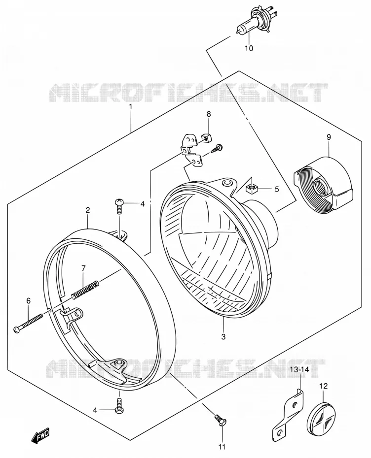 PHARE (SV1000 E24) Suzuki MOTO 1000 SV 2005  SV1000S1ZK5