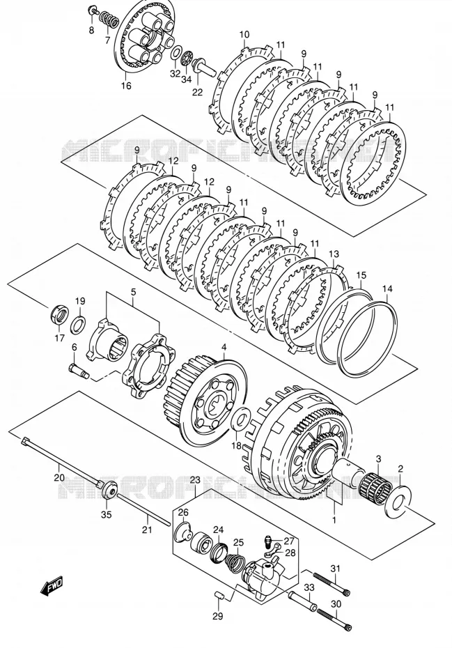 EMBRAYAGE Suzuki MOTO 1000 SV 2005  SV1000SZK5