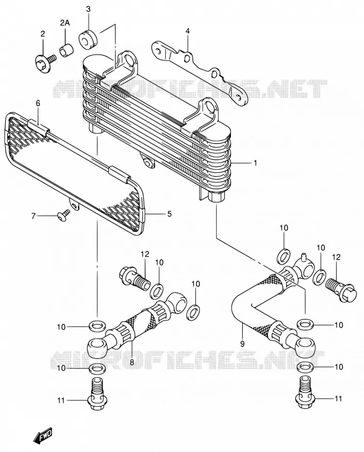 RADIATEUR D'HUILE Suzuki MOTO 1000 SV 2005  SV1000SZK5