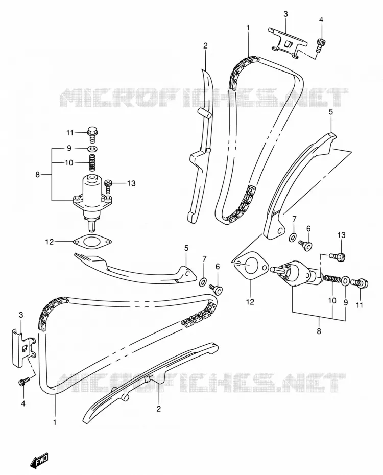 DISTRIBUTION (MODELE K3/K4) Suzuki MOTO 650 SV 2003  SV650K3