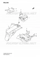GARDE BOUE ARRIERE (WITH ABS) pour Suzuki SV 650 2006