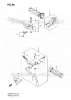 ENSEMBLE LEVIERS   POIGNEES (MODEL K8/K9) pour Suzuki SV 650 2008