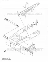 BRAS OSCILLANT ARRIERE (SV650SL1 E02) pour Suzuki SV 650 2011