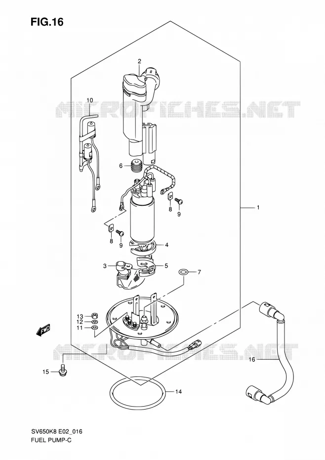 POMPE A ESSENCE Suzuki MOTO 650 SV 2008  SV650SAK8(E19)