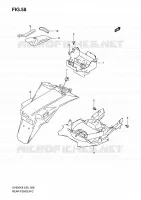 GARDE BOUE ARRIERE (WITH ABS) pour Suzuki SV-S 650 2009