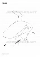 GARDE BOUE AVANT (MODEL L0) pour Suzuki SV 650 2010