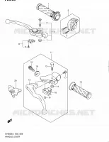 ENSEMBLE LEVIERS   POIGNEES (SV650SUL1 E24) pour Suzuki SV 650 2011