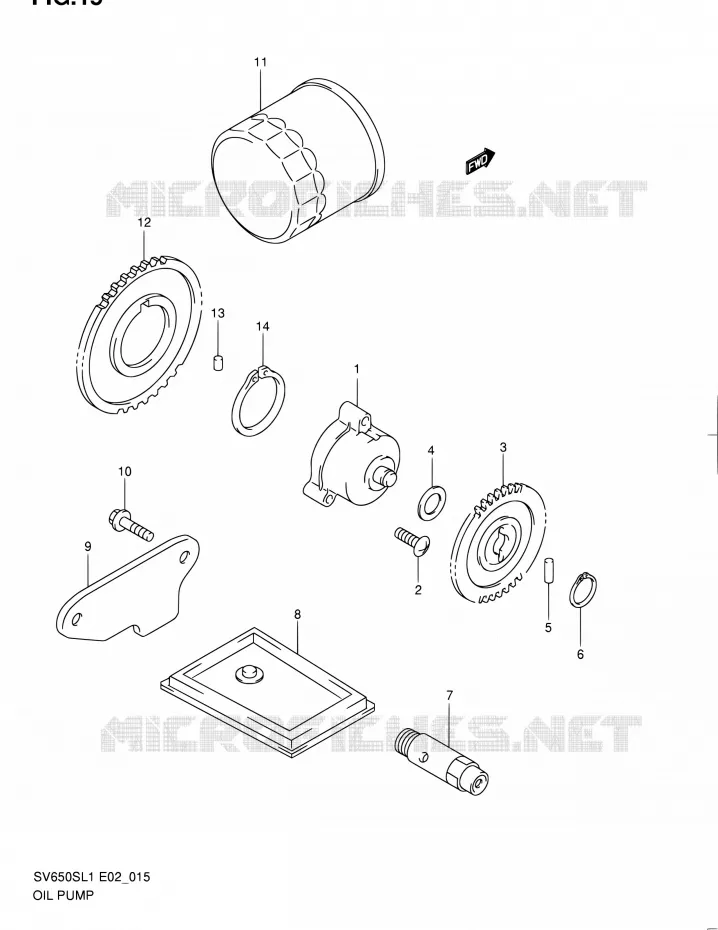 POMPE A HUILE Suzuki MOTO 650 SV 2011  SV650SAL1(E24)