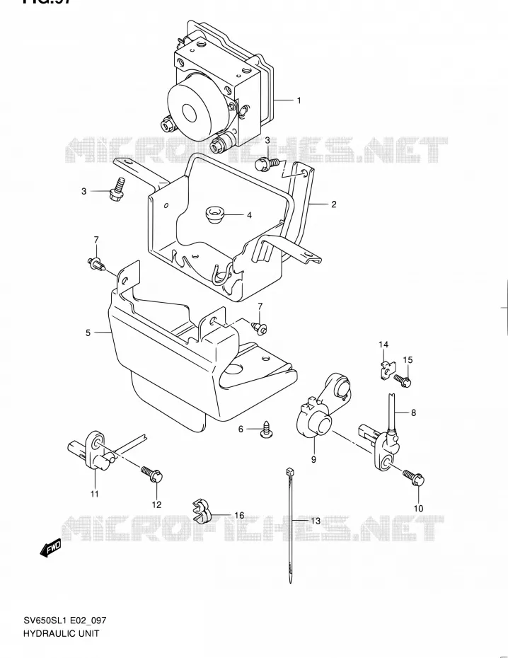 SYSTÈME ABS (SV650SAL1 E24) Suzuki MOTO 650 SV 2011  SV650SAL1(E24)