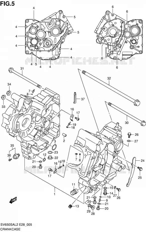 CARTER Suzuki MOTO 650 SV-S 2012  SV650SA L2 (E03,E28,E33)