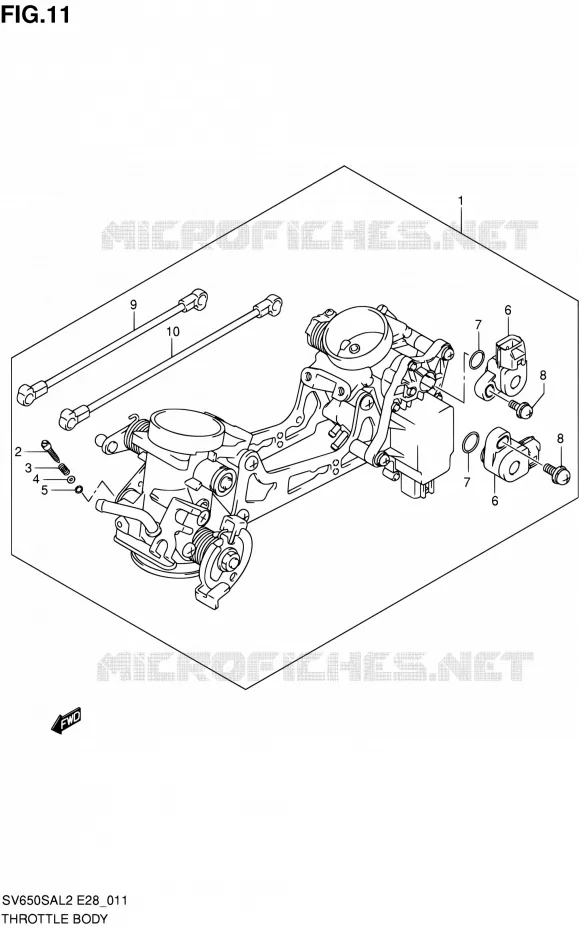 CORPS DE PAPILLON Suzuki MOTO 650 SV-S 2012  SV650SA L2 (E03,E28,E33)