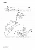 GARDE BOUE ARRIERE (WITH ABS) pour Suzuki SV 650 2008