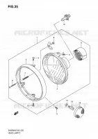PHARE (SV650K8/AK8 E24) pour Suzuki SV 650 2008