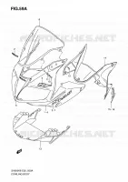 CARENAGES   ETIQUETTES (MODEL K9 WITH COWLING) pour Suzuki SV 650 2009