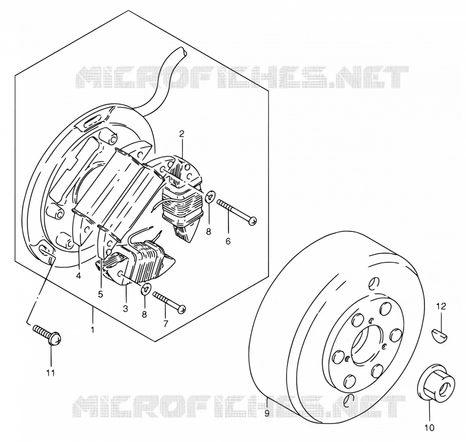ALLUMAGE ROTOR - STATOR Suzuki MOTO 185 TS 1997  TS185ERCV