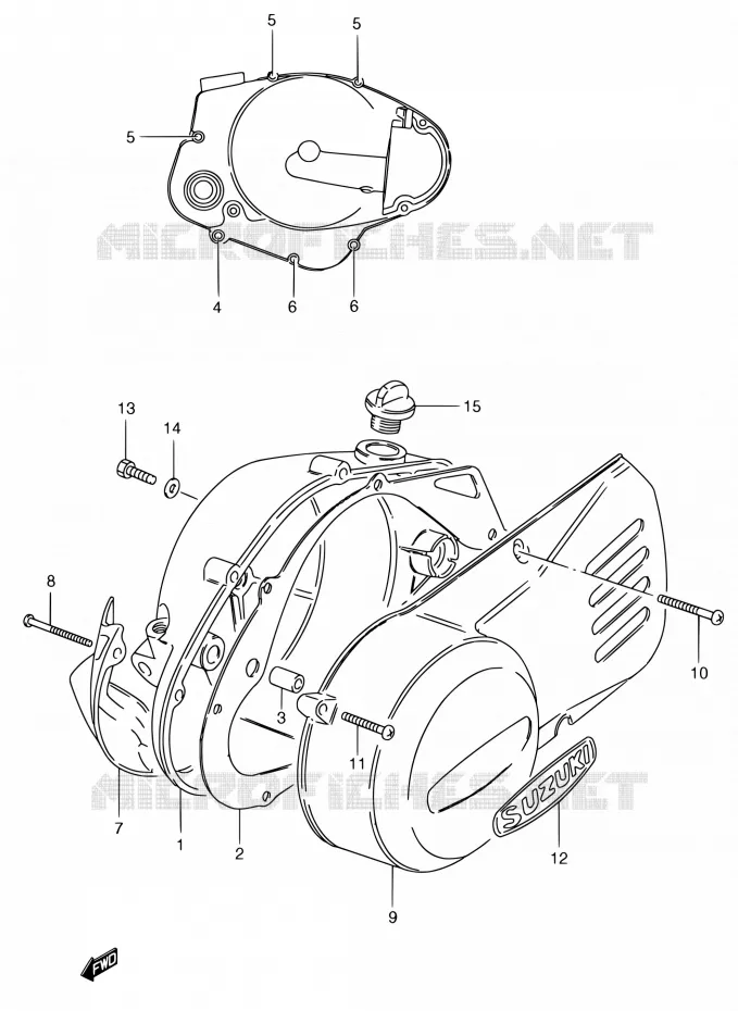 CARTER Suzuki MOTO 185 TS 1997  TS185ERCV