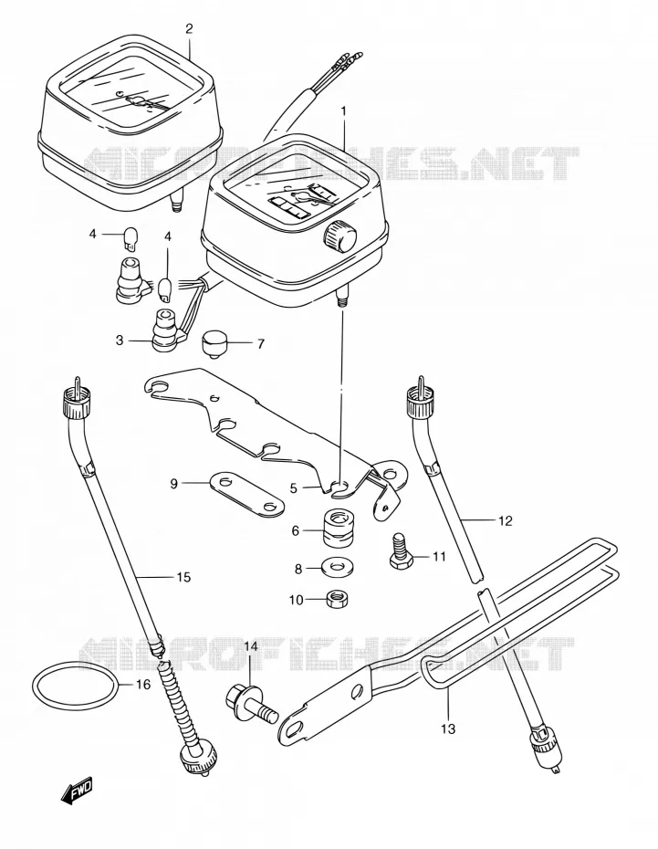 COMPTEUR (E01,E24,E71) Suzuki MOTO 185 TS 1997  TS185ERCV