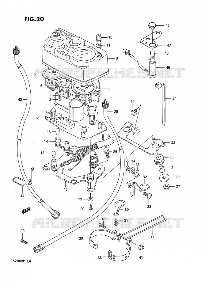 COMPTEUR Suzuki MOTO 200 TS-R 1991  TS200R M (E02,E04,E24)