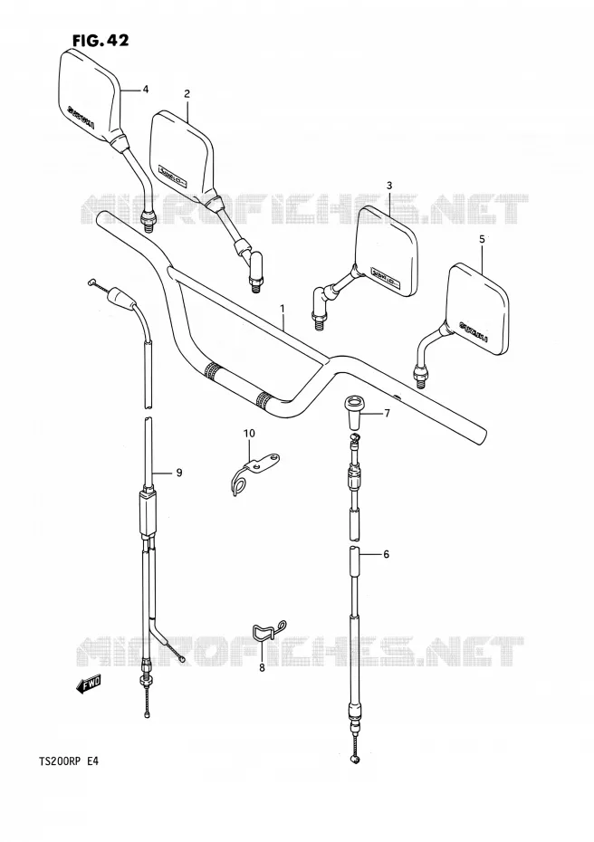 GUIDON Suzuki MOTO 200 TS-R 1992  TS200R N (E02,E04,E24)