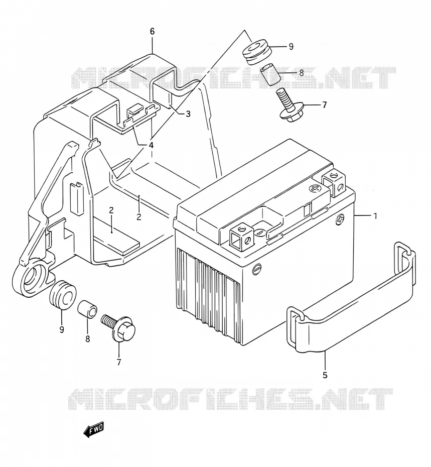 BATTERIE Suzuki MOTO 200 TS-R 1992  TS200R N (E03,E28,E33)