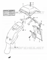 GARDE BOUE ARRIERE pour Suzuki TS-R 200 1993