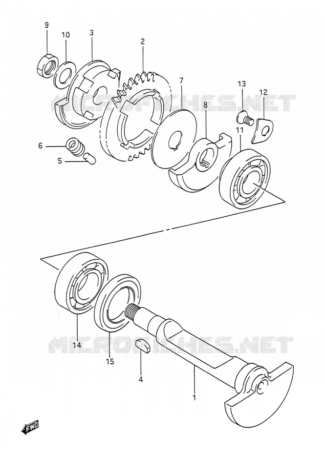 BALANCIER Suzuki MOTO 200 TS-R 1993  TS200R P (E03,E28,E33)
