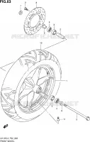 ROUE AVANT (UH125L4 P19) pour Suzuki BURGMAN 125 2014