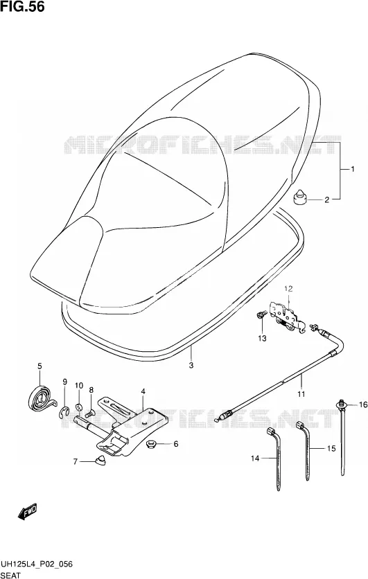 SELLE Suzuki SCOOTER 125 BURGMAN 2014  UH125 L4 (P19)