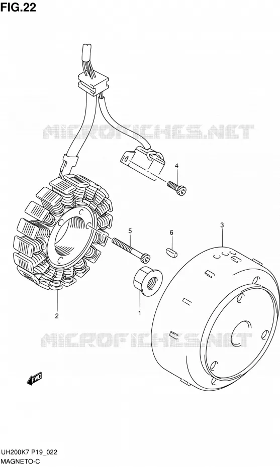 ALLUMAGE ROTOR - STATOR Suzuki SCOOTER 200 BURGMAN 2009  UH200K9(E02)