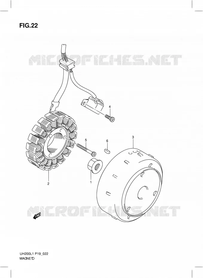 ALLUMAGE ROTOR - STATOR Suzuki SCOOTER 200 BURGMAN 2011  UH200L1(P02)