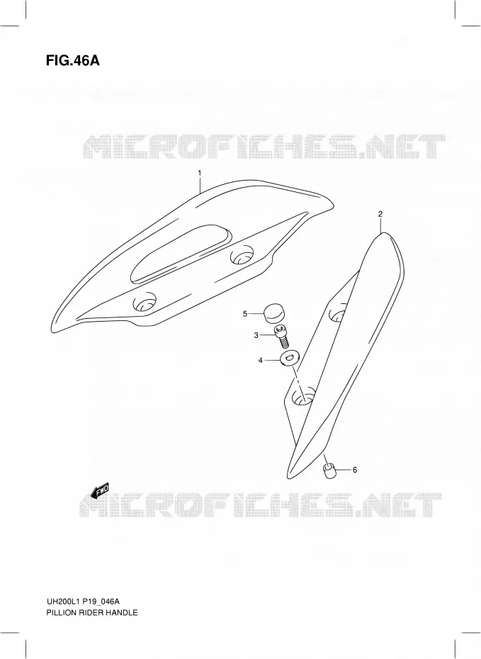 SUPPORT DOSSERET (MODEL EXECUTIVE P19) Suzuki SCOOTER 200 BURGMAN 2011  UH200L1(P02)