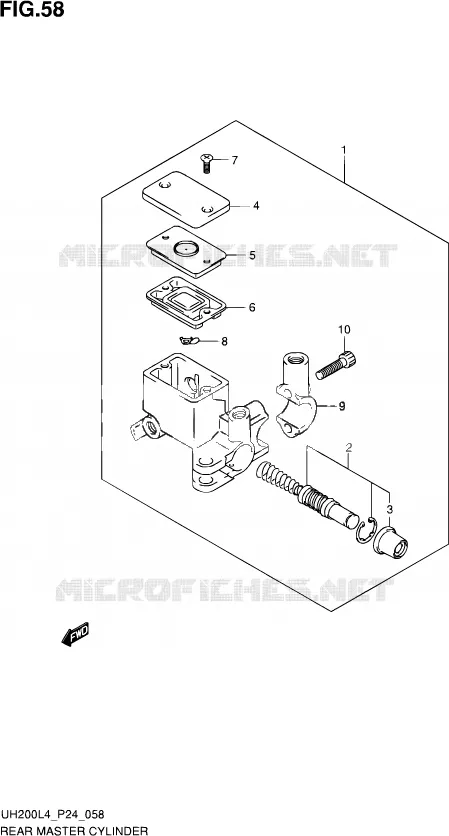MAITRE CYLINDRE ARRIERE Suzuki SCOOTER 200 BURGMAN 2014  UH200 L4 (P24)